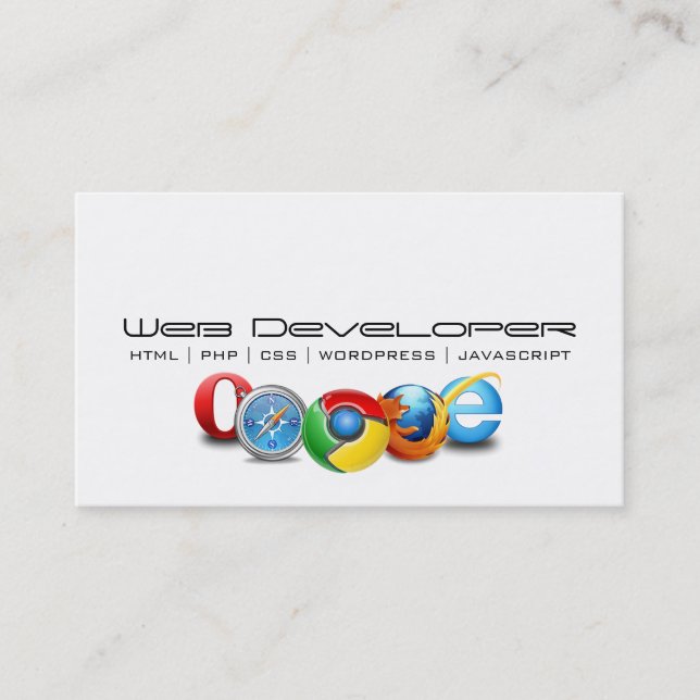 Web developer business card (Front)