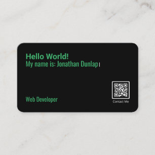 Web Developer Business Card