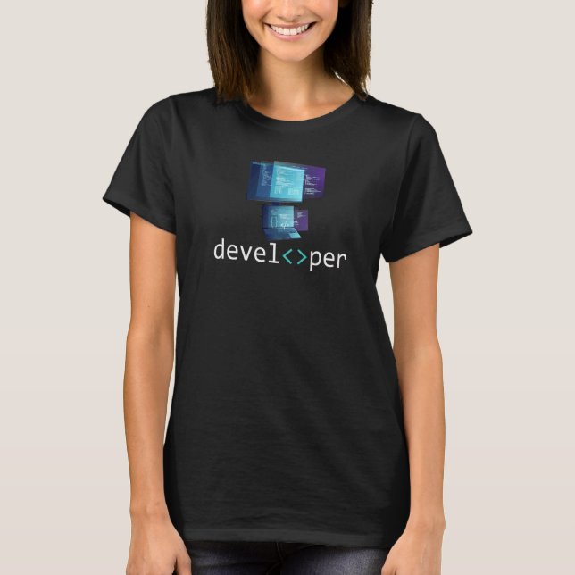 Web Developer Coding Full Stack Programmer Develop T-Shirt (Front)
