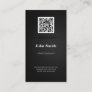 Web Developer - Elegant Black QR Code Business Card