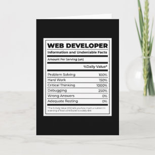 Web Developer Funny neutritunal Gift Card
