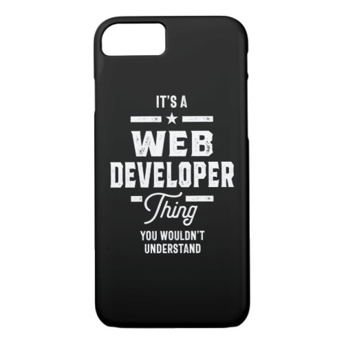Web Developer Job Title Gift iPhone 87 Case