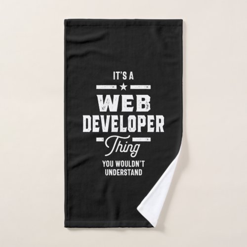 Web Developer Job Title Gift Hand Towel