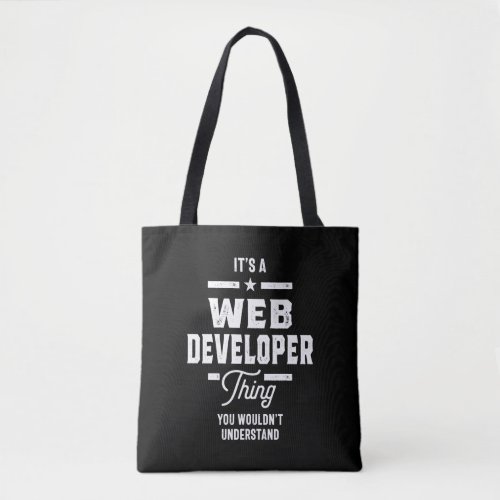 Web Developer Job Title Gift Tote Bag