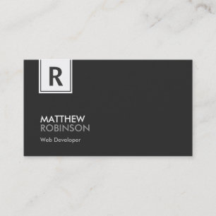 Web Developer - Modern Classy Monogram Business Card