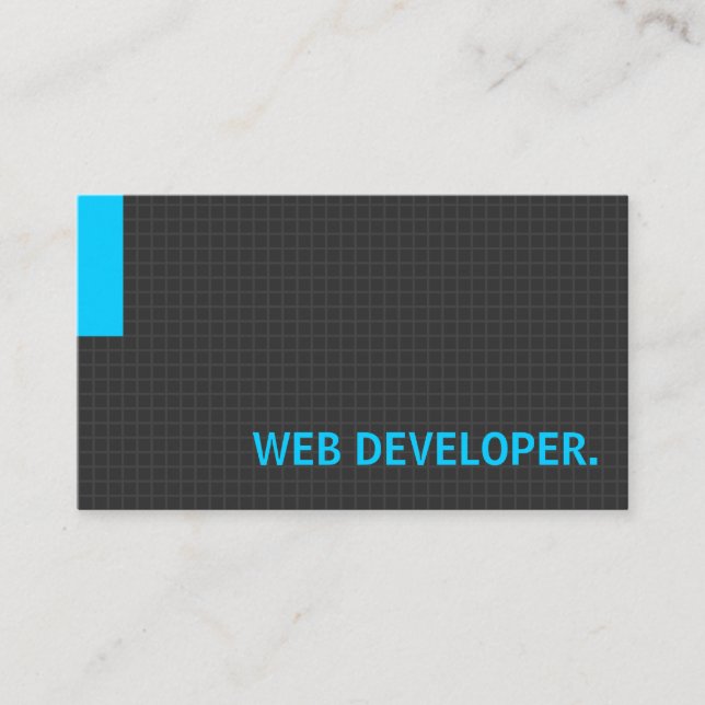Web Developer- Multiple Purpose Blue Business Card (Front)