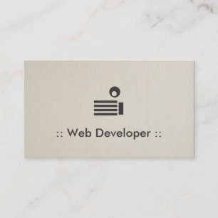 Web Developer Simple Elegant Professional Business Card