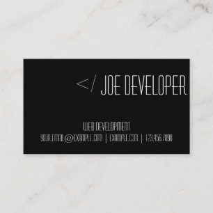 Web Developer's Business Card