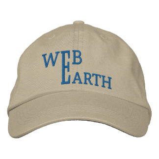 Web Earth Embroidered Baseball Cap
