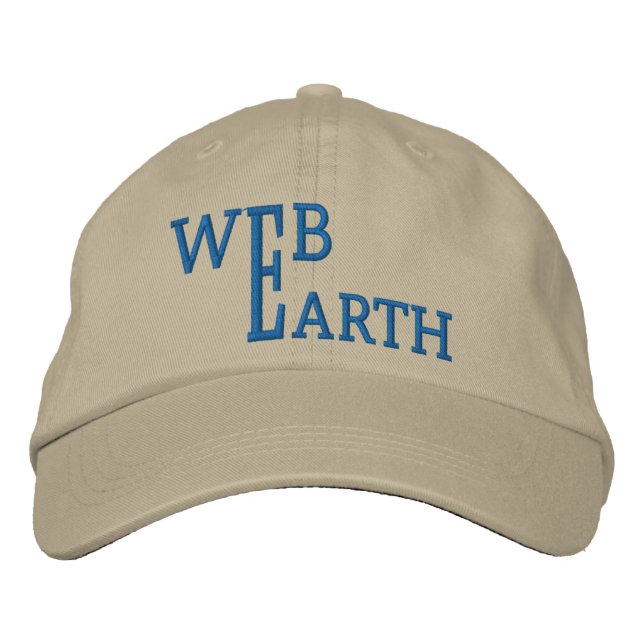 Web Earth Embroidered Baseball Cap (Front)