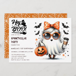Web   Ghost Bats   Halloween Birthday Invitations