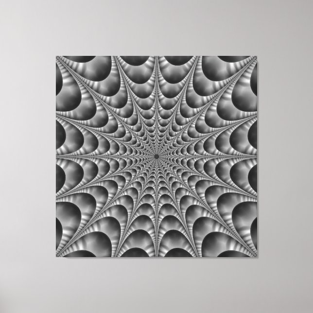 Web in Black and White Canvas Print (Front)