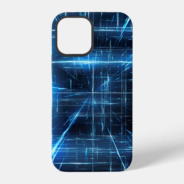 Web network light points of light iphone case (Back)