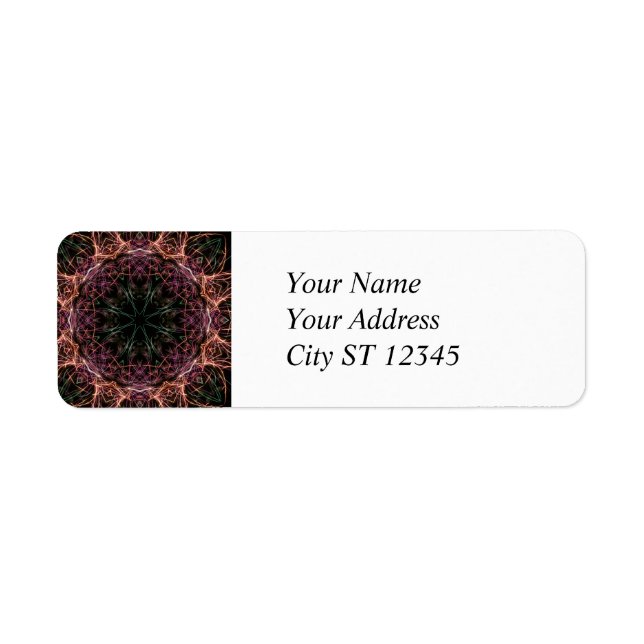 Web of Color Kaleidoscope Address Label (Front)