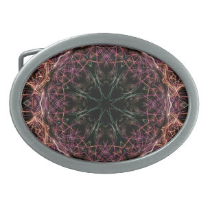 Web of Color Kaleidoscope Belt Buckle