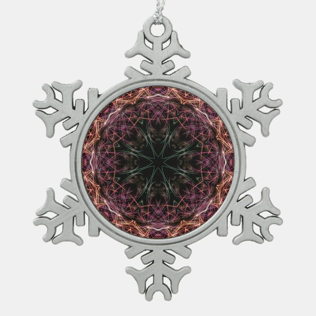 Web of Color Kaleidoscope Ornament (Front)