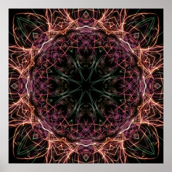 Web Of Color Kaleidoscope Poster by lynnsphotos at Zazzle