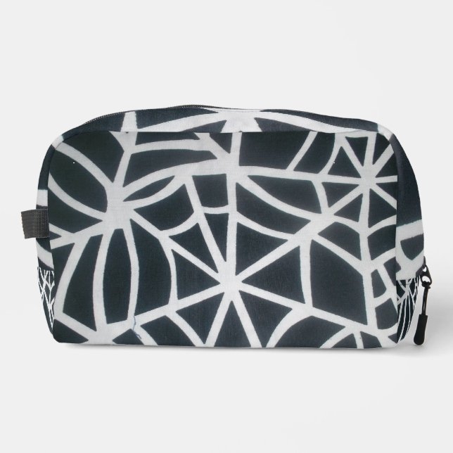 Web of Style: White and Black Spiderweb Print Bag (Front)