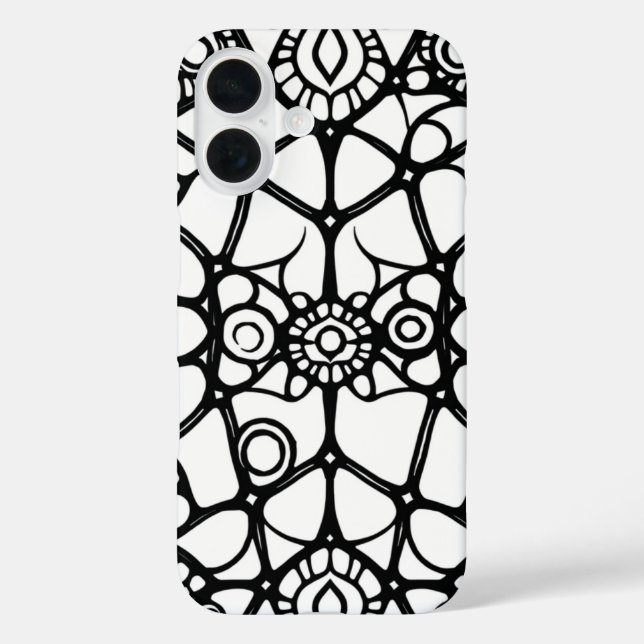 Web of Wonder: A Mesmerizing Doodle Case-Mate iPhone Case (Back)