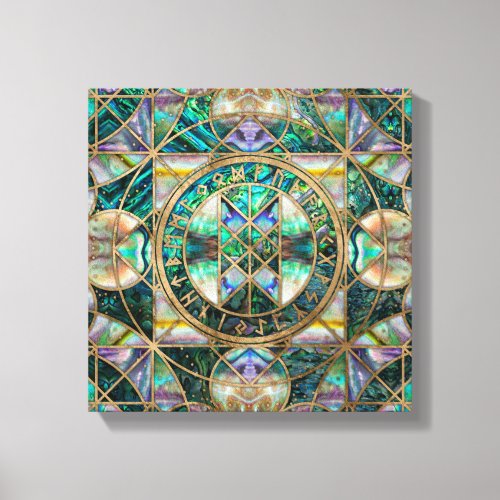 Web of Wyrd The Matrix of Fate _Abalone Shell Canvas Print
