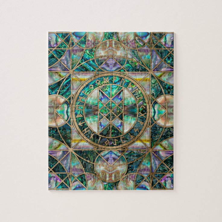 Web of Wyrd The Matrix of Fate Abalone Shell Jigsaw Puzzle Zazzle