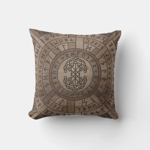 Web of Wyrd The Matrix of Fate and Tree of life Throw Pillow