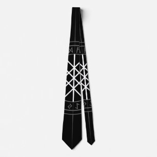 Web of Wyrd The Matrix of Fate- Black and White Neck Tie