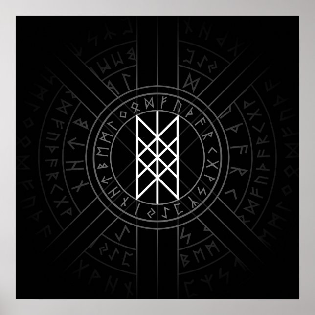 Web of Wyrd The Matrix of Fate- Black and White Poster (Front)