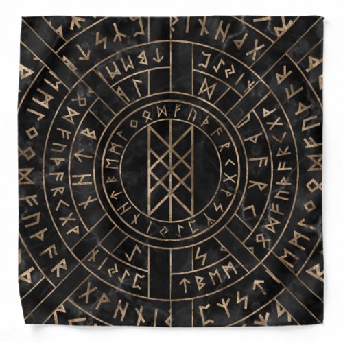 Web of Wyrd The Matrix of Fate_ Marble and gold Bandana