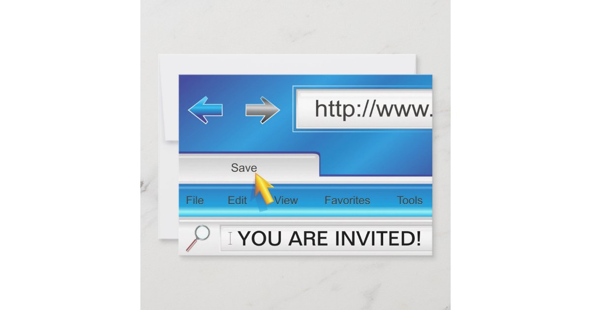 Web Page Browser Invitation | Zazzle