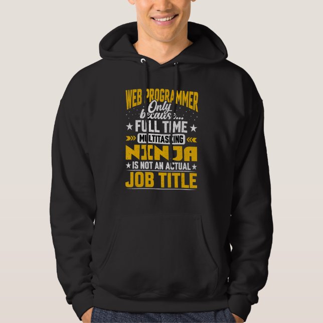 Web Programmer Job Title   Web Developer Hoodie (Front)