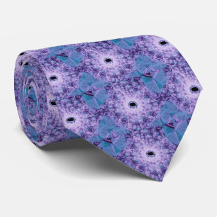 Web Purple and Blue Fractal Art Neck Tie