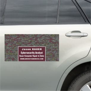 Web Script, Information Technology, Computer Car Magnet