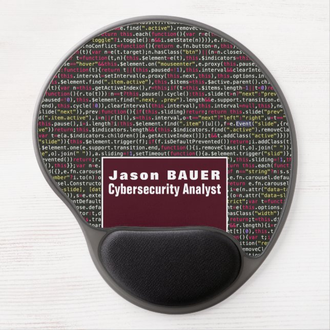Web Script, Information Technology, Computer Gel Mouse Pad (Front)
