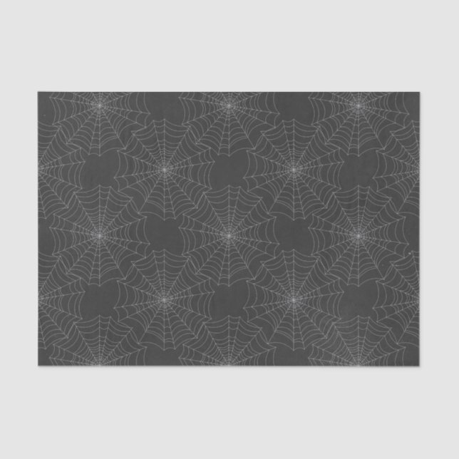 Web Spiderweb Halloween Pattern Tissue Paper (Front)