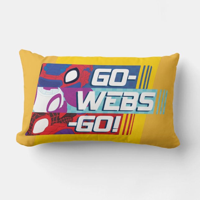 Web Squad Racers Go-Webs-Go! Lumbar Pillow (Front)