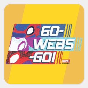 Web Squad Racers Go-Webs-Go! Square Sticker