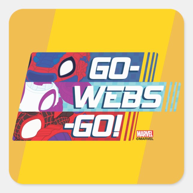 Web Squad Racers Go-Webs-Go! Square Sticker (Front)