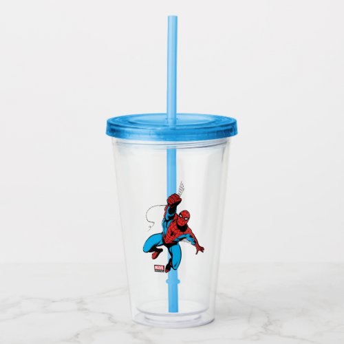 Web_Swinging Spider_Man Acrylic Tumbler