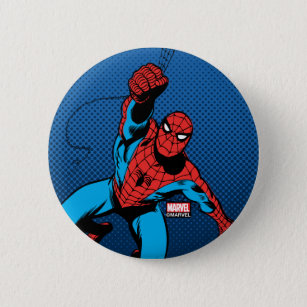 Web-Swinging Spider-Man Button