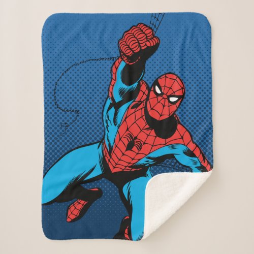 Web_Swinging Spider_Man Sherpa Blanket