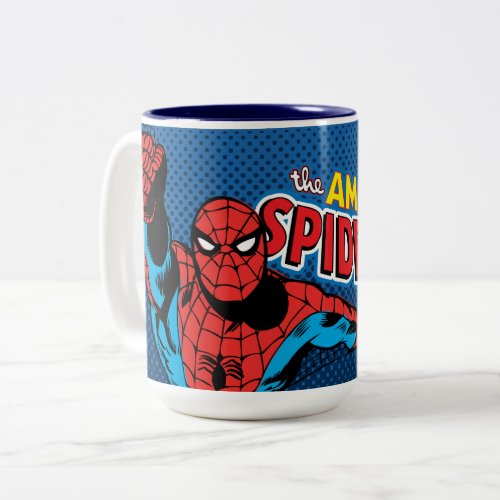 Web_Swinging Spider_Man Two_Tone Coffee Mug