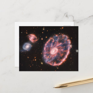 Webb Cartwheel Galaxy: NASA Space Telescope Postcard