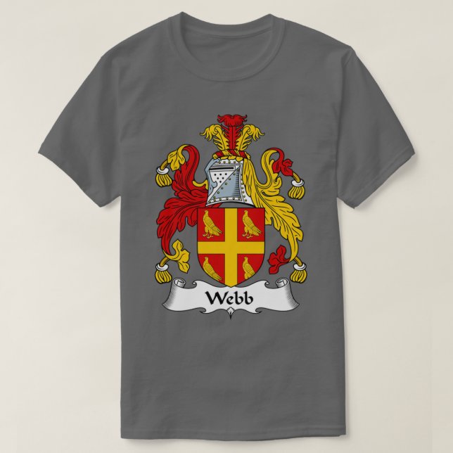 Webb Coat of Arms Family Crest  T-Shirt (Design Front)