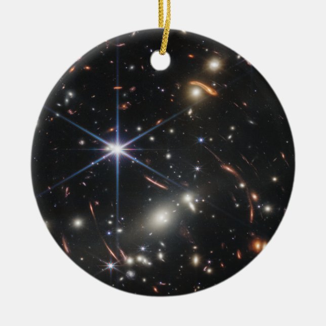 webb deep field ceramic ornament (Front)