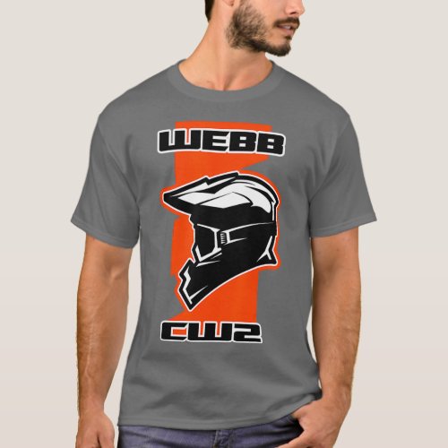 Webb Dirt Bike Racing Orange T_Shirt