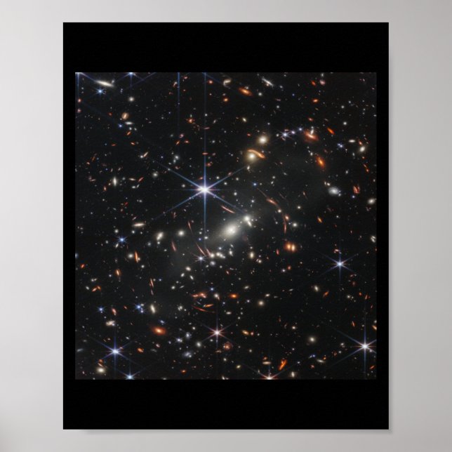 "Webb’s First Deep Field" - Standard Frame Sizes Poster (Front)