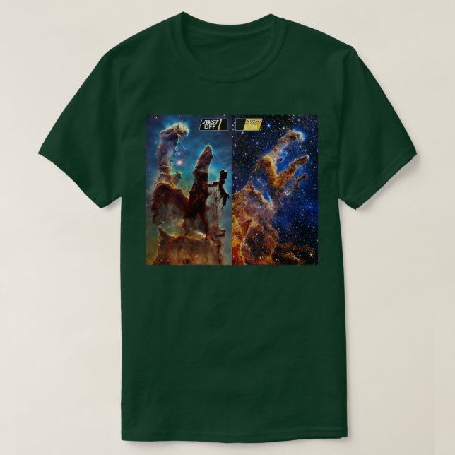 Webb Space elescope Pillars of Creation Images Com T-Shirt (Design Front)