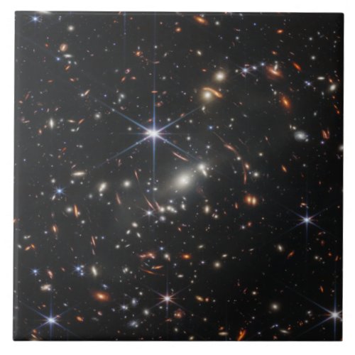 Webbs First Deep Field View of the Universe  Ceramic Tile