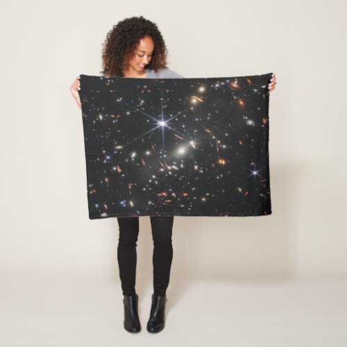 Webbs First Deep Field View of the Universe  Fleece Blanket